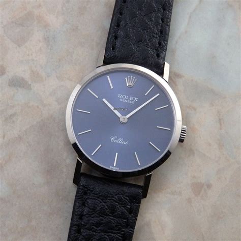 rolex cellini blue face|vintage Rolex geneve cellini watch.